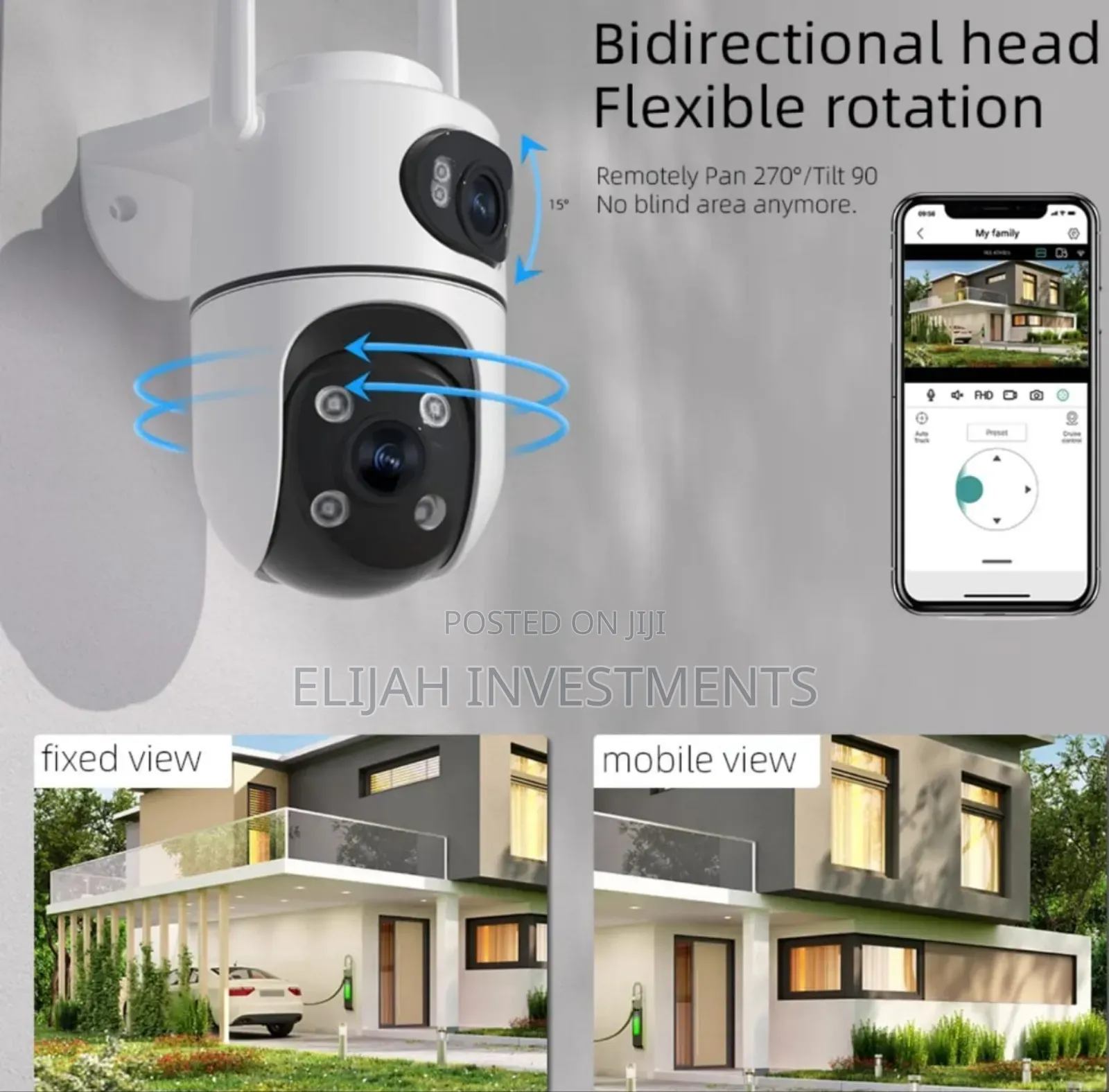 Multi-Lens View Camera, an Outdoor and Indoor Wi-Fi Smart Camera.