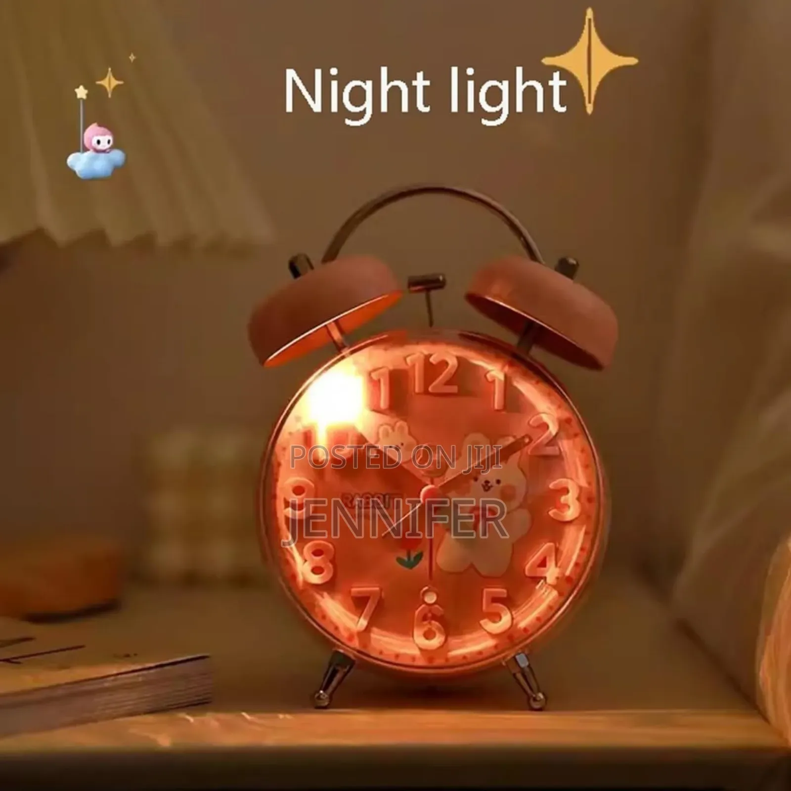 Portable Analogue Bedside Loud Alarm Clock