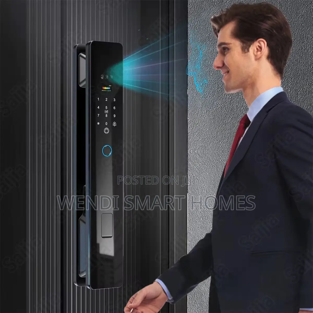 Tuya App 7 in 1 3d Face Recognition Smart Door Lock With Camera