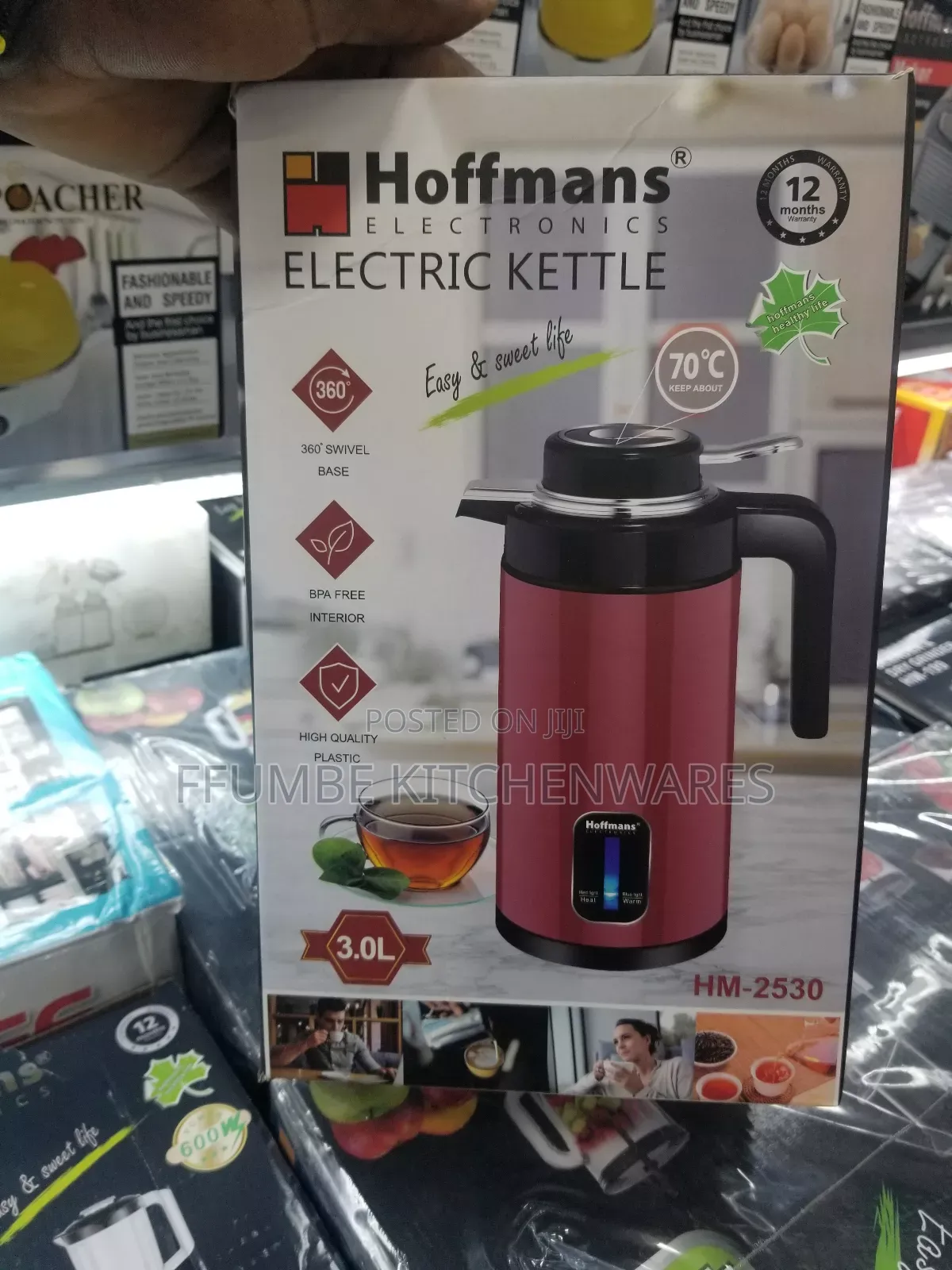 Electric Kettle 3l Hoffman