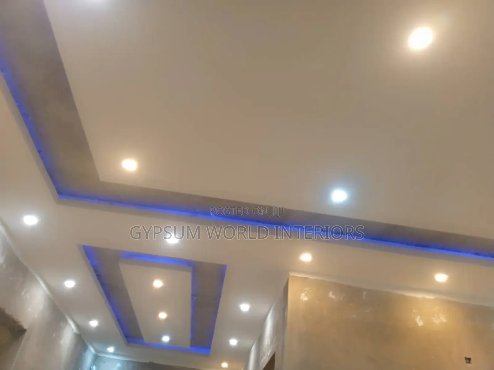 Gypsum Ceiling With Strip Lights