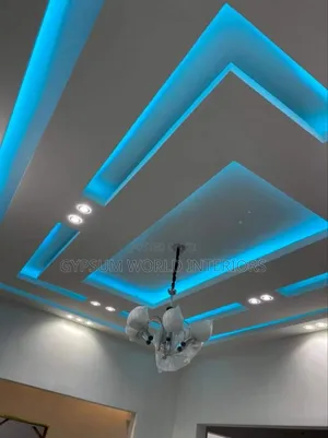 Gypsum Ceiling With Strip Lights