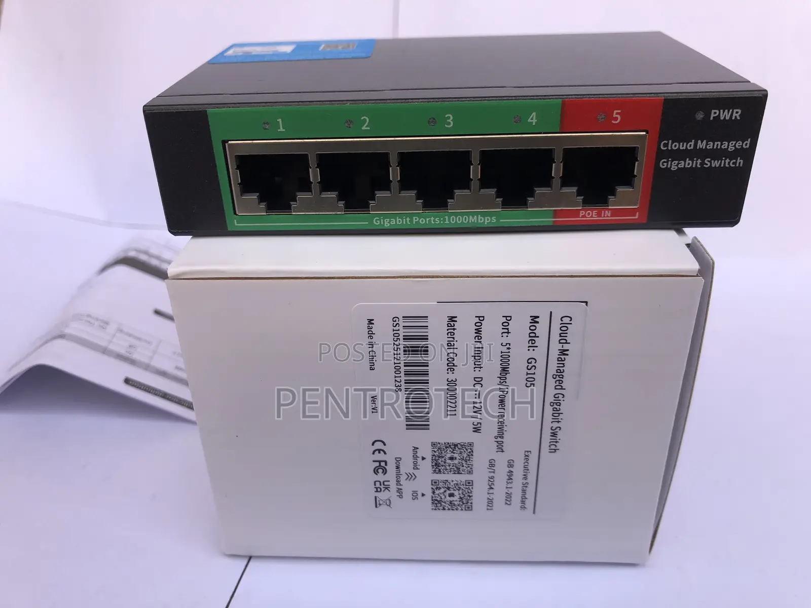 Cloud Managed Gigabit Ethernet Switch 5 Port