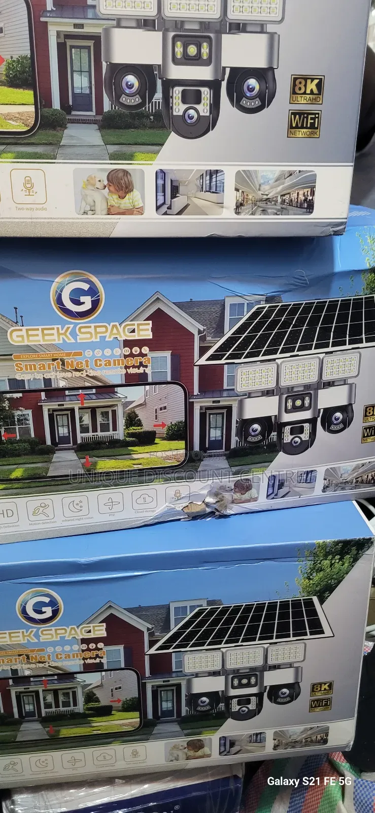 3lens PTZ Solar Camera + 450wlighting Wifi