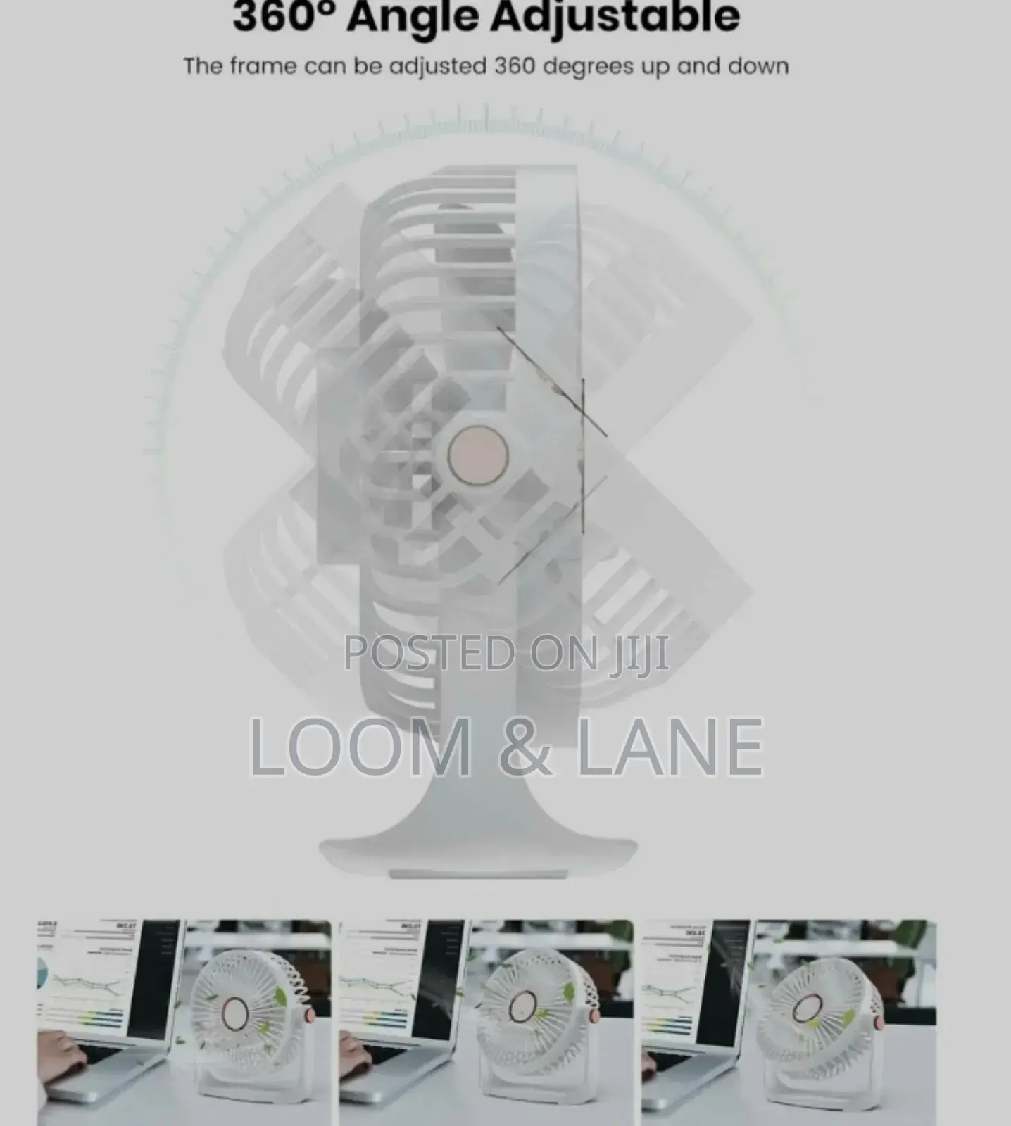 Usb Rechargeable Air Circulation Desk Fan
