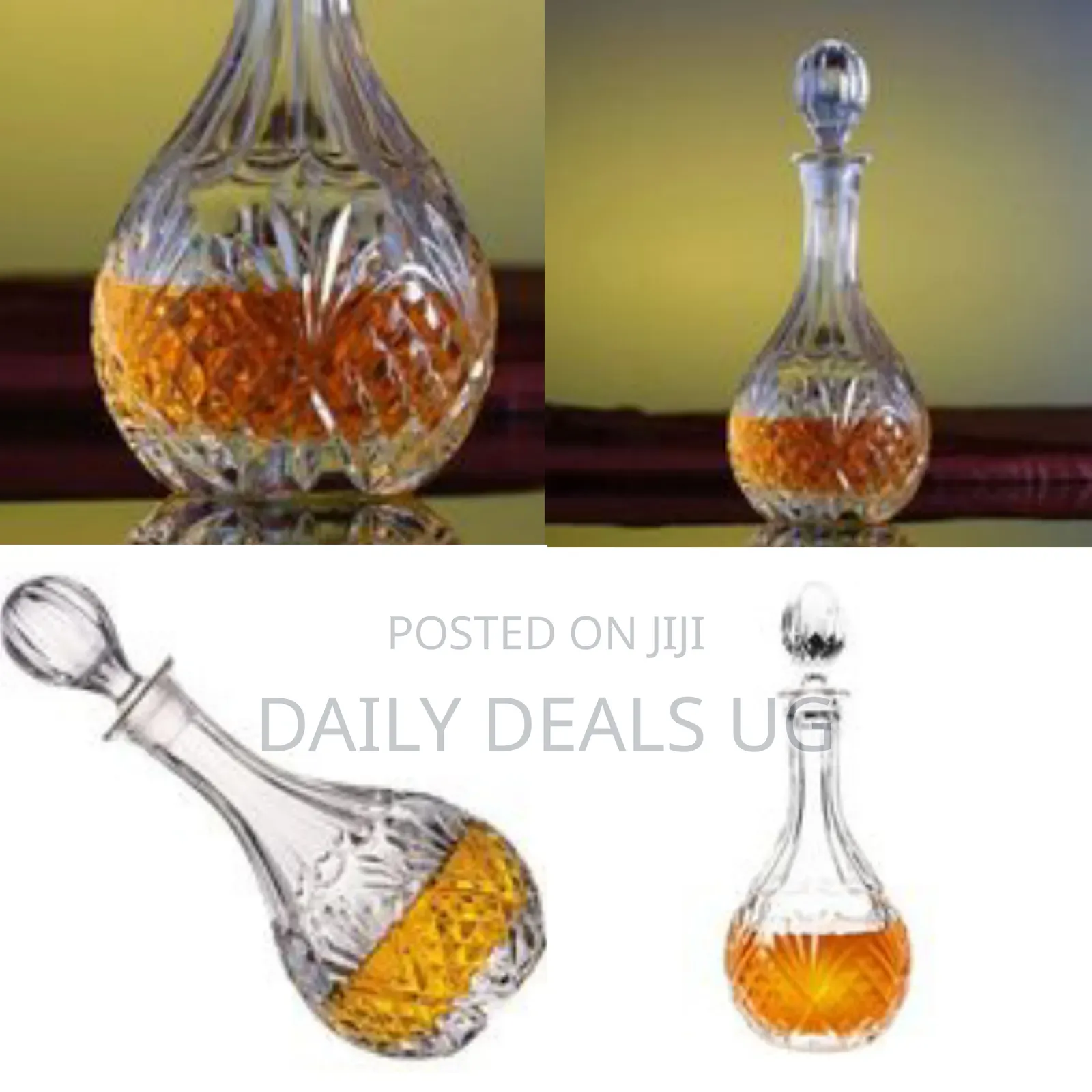 Exquisite Crystal Decanter With Ornate Stopper