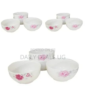 Set of 6 Ceramic Soup Bowls - Multicolor