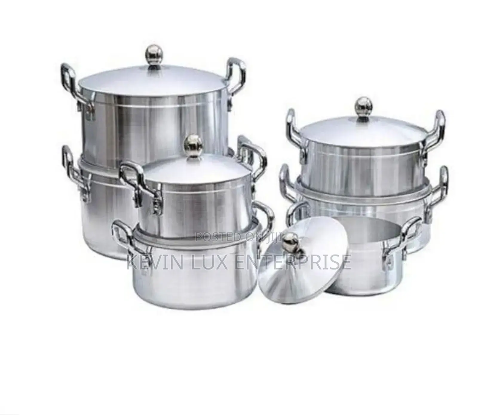 Saucepans Stainless 7 Pieces