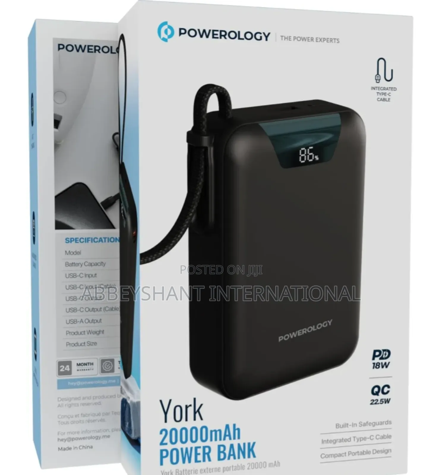Power Banks Powerology York 20,000mah Power Bank 20w Pd