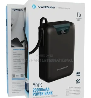 Power Banks Powerology York 20,000mah Power Bank 20w Pd