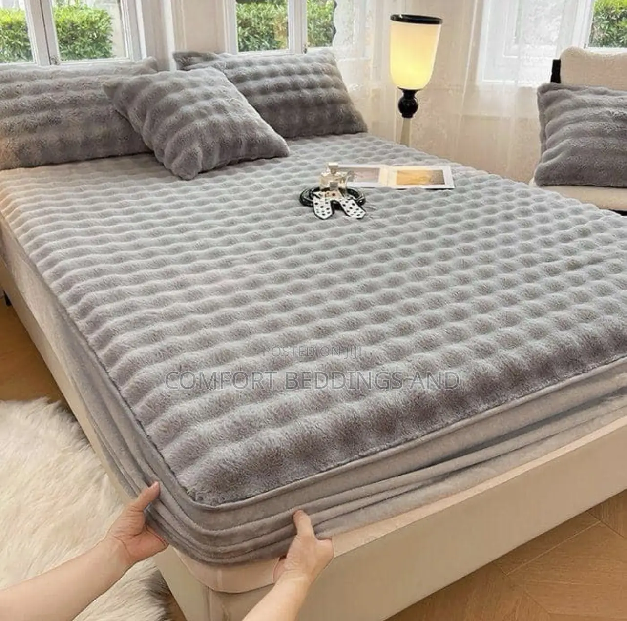 Soft Cotton Mattress Covers Gray