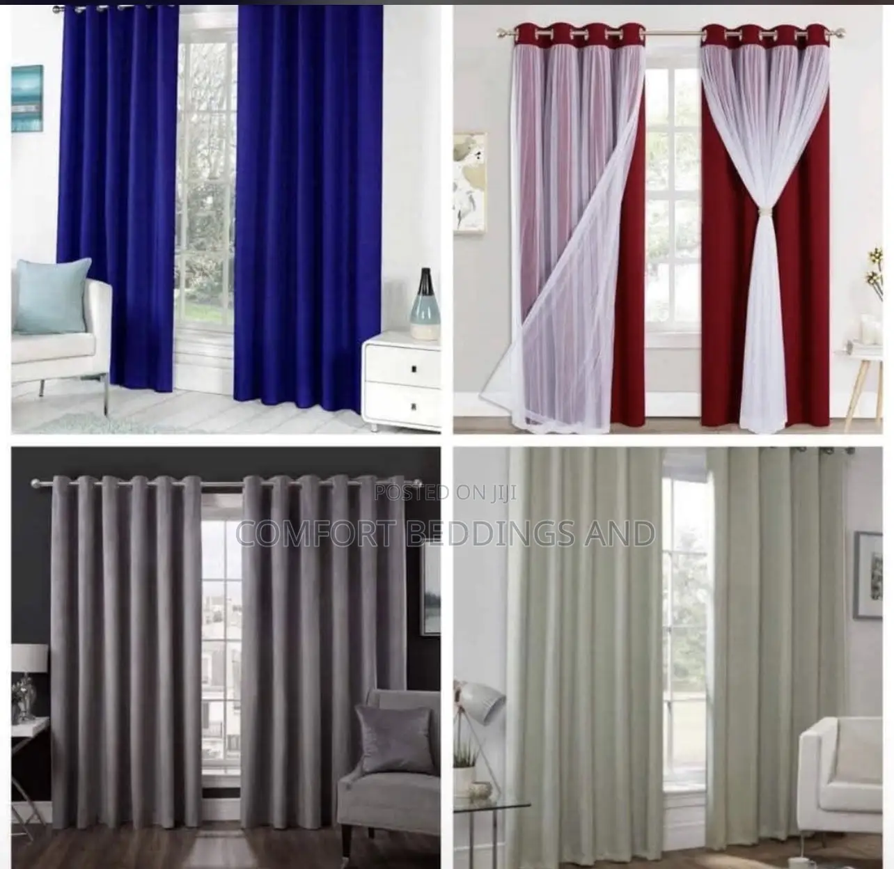 Velvet Curtains With A Net