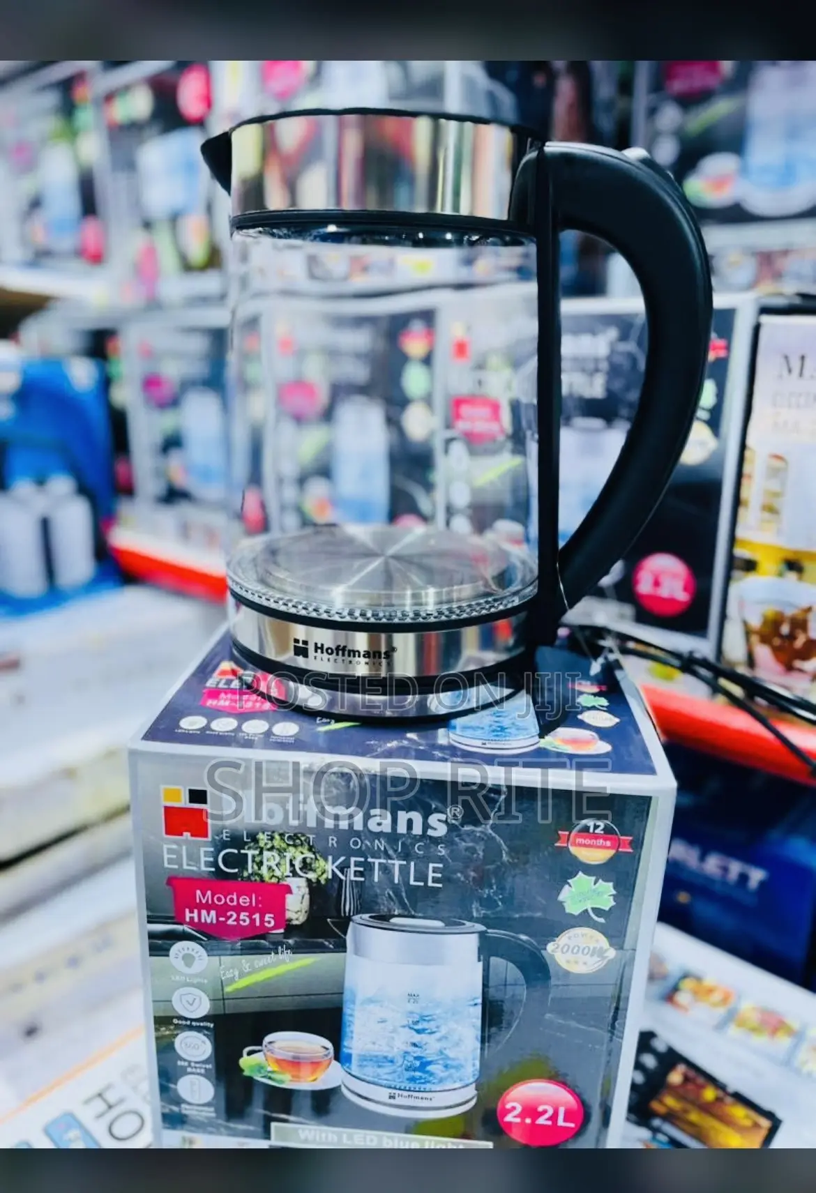 Hoffmans 2.2 Liters Glass Kettle