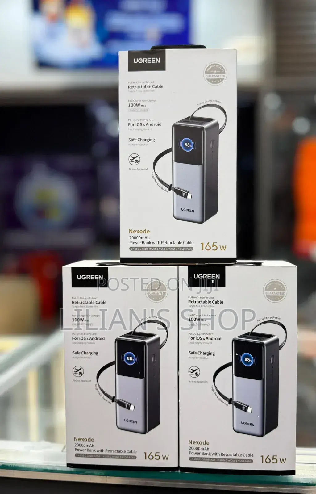 Ugreen Nexode Power Bank 20000mah 165w With Retractable Usb-C Cable