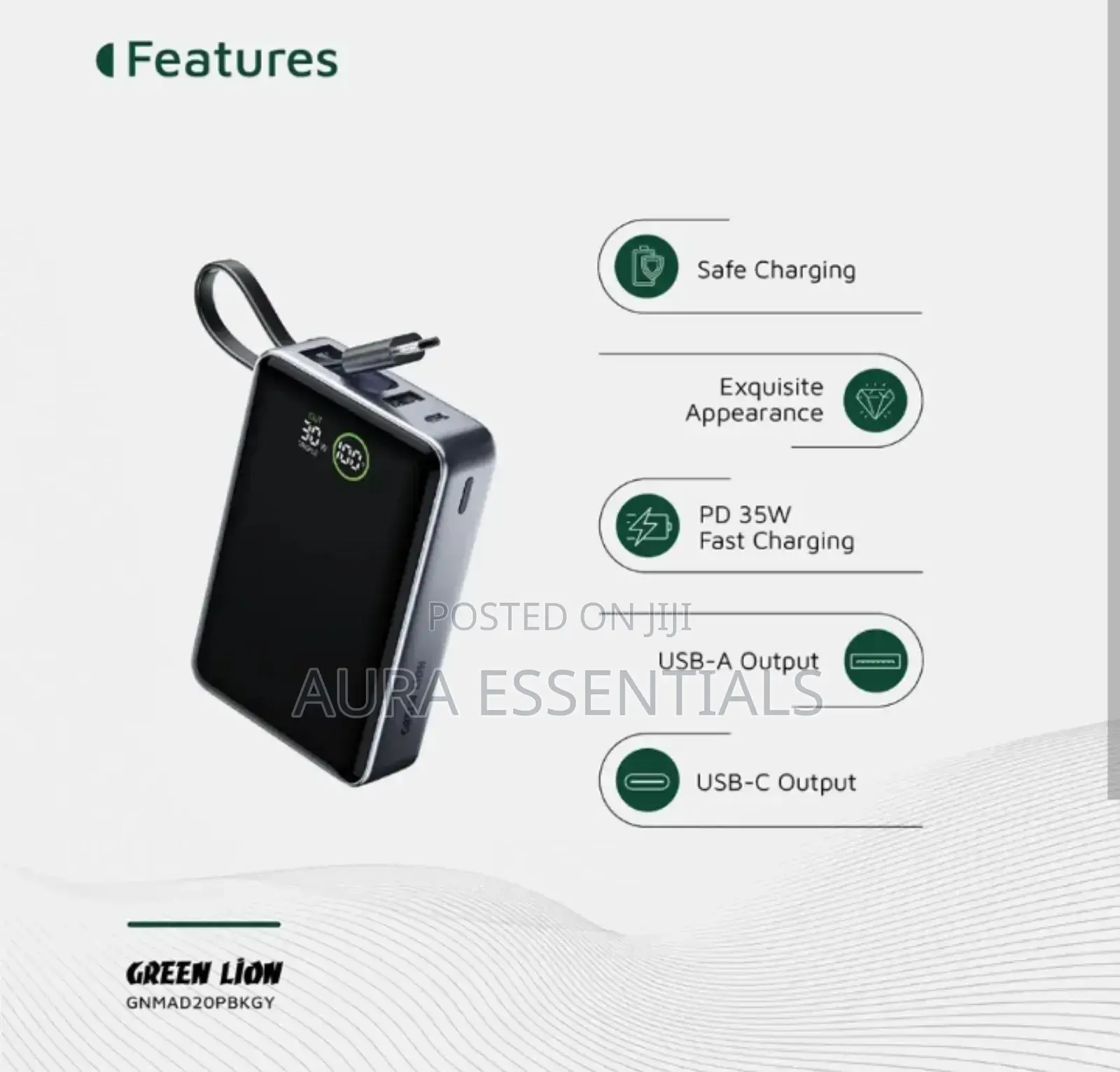 Green Lion Madrid 20,000mah 35w Pd