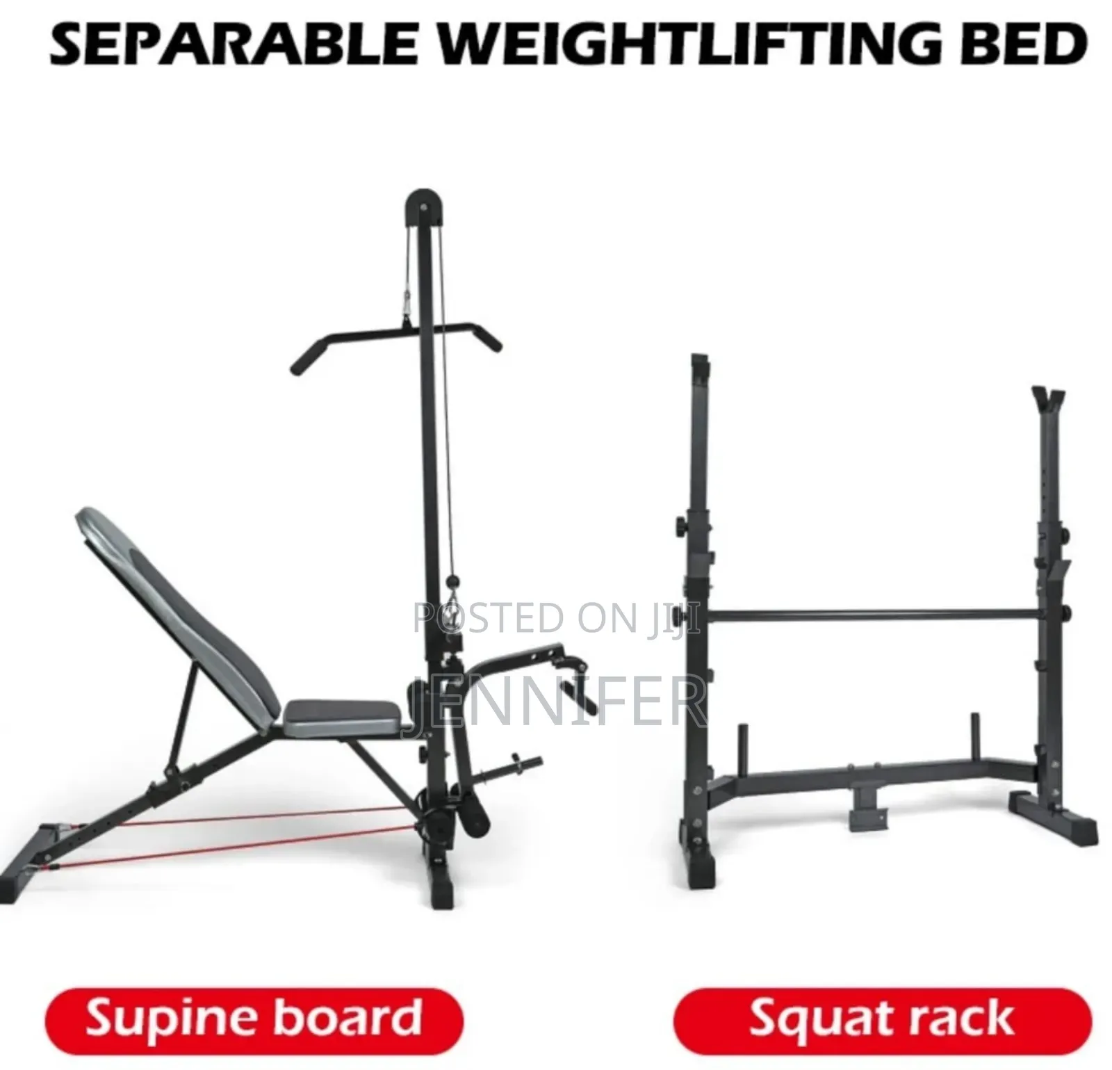 Multifunctional Adjustable Weight Lifting Bench Press Set