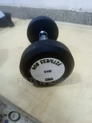 3kg Rubber Coated Fixed Dumbbell.