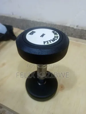 3kg Rubber Coated Fixed Dumbbell.
