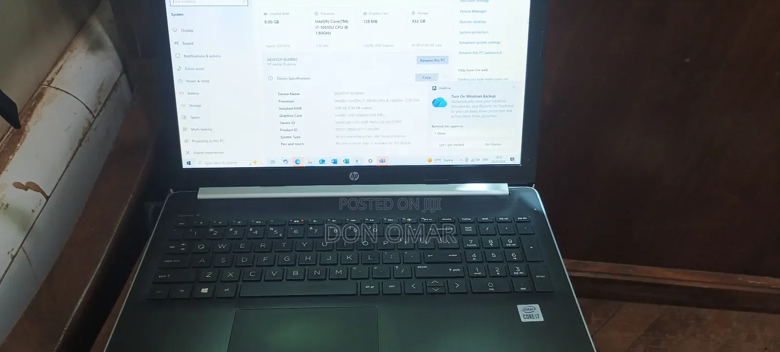 Laptop HP 15 8GB Intel Core I7 HDD 1T