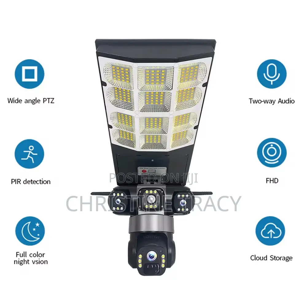 Solar Powered Street Light With a V380 Pro 4g Security Camera System