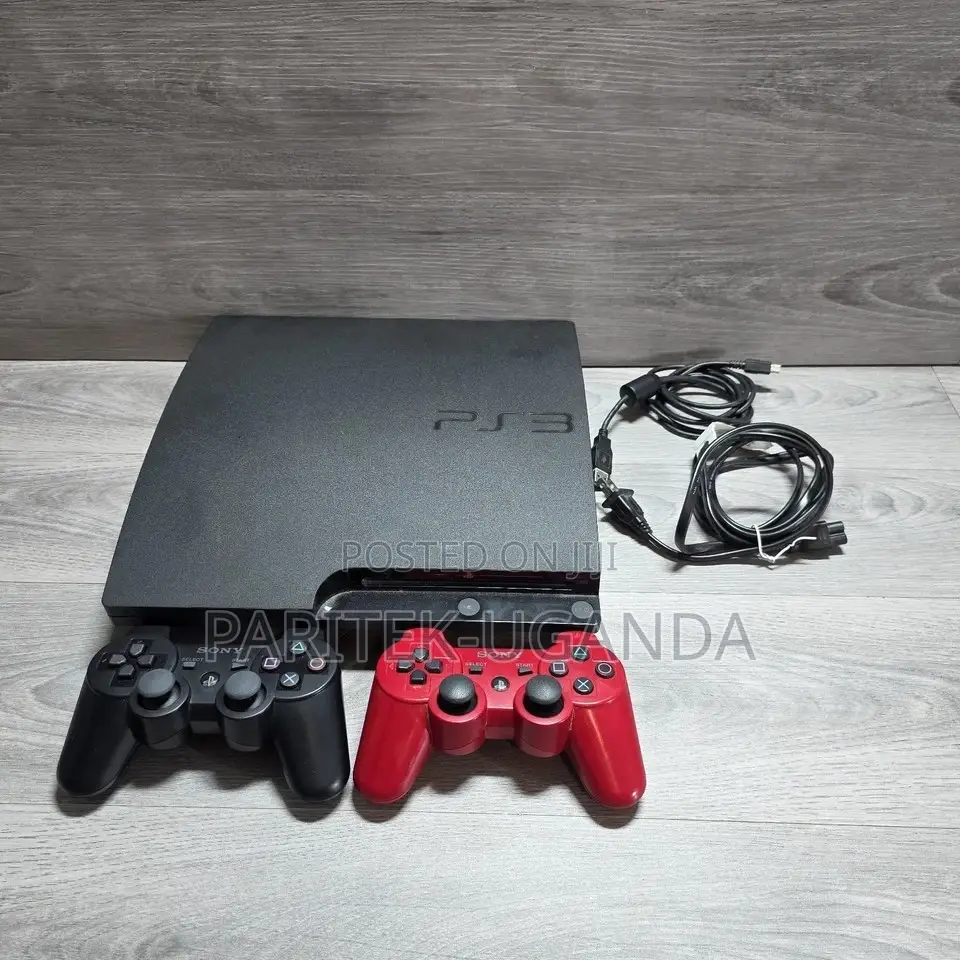 Sony Playstation 3 Ps3 Slim (Cech-3001a) Console W/ Cables Teste
