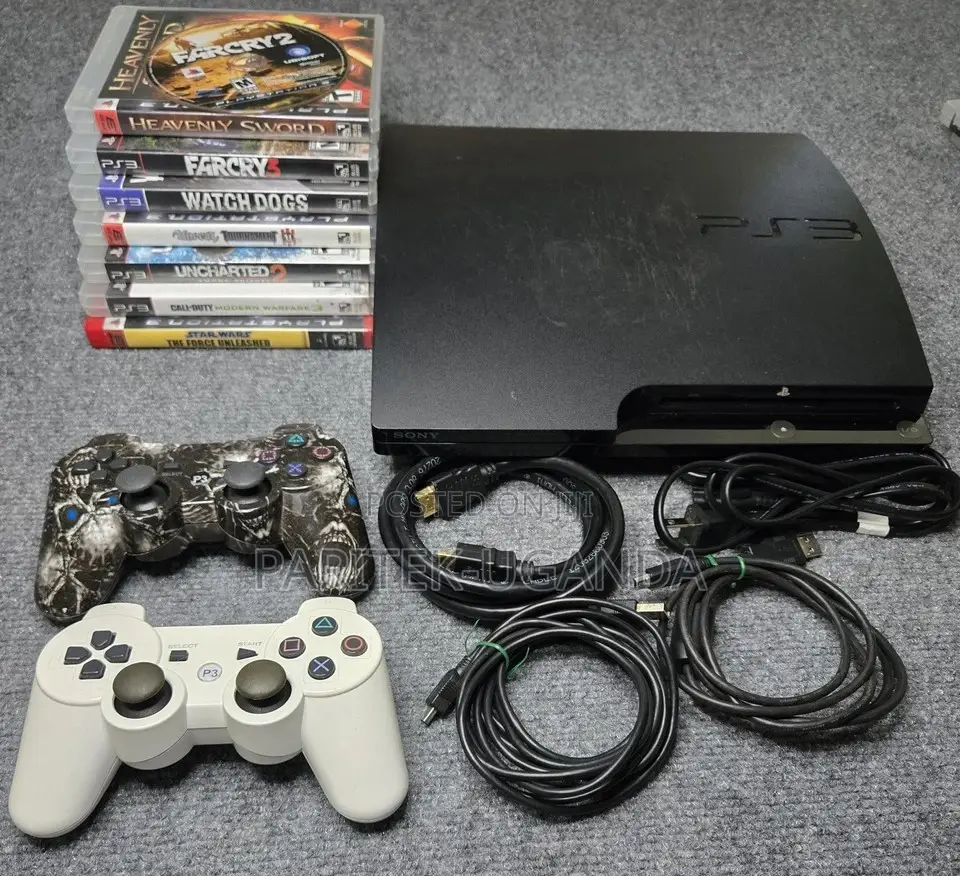 Sony Playstation 3 Ps3 Slim Cech-2501a Black Console Bund