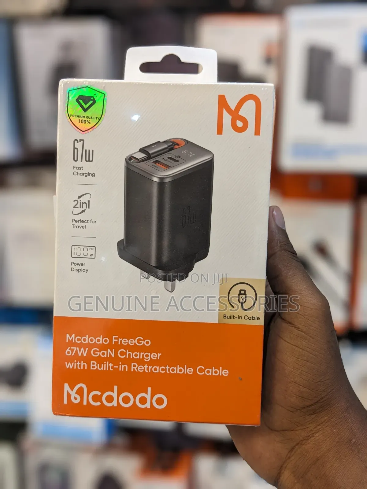 Macdodo Freego 67w Gan Charger With Built-in Retractable Cable