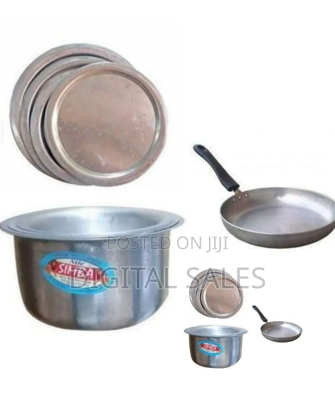 9 Pieces Set of Aluminum Saucepans
