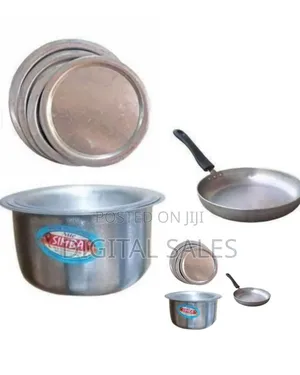 9 Pieces Set of Aluminum Saucepans