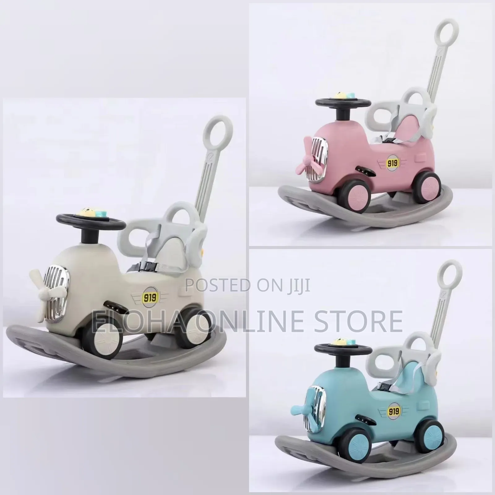 2-in-1 Baby Ride-on Toy Car and Rocker