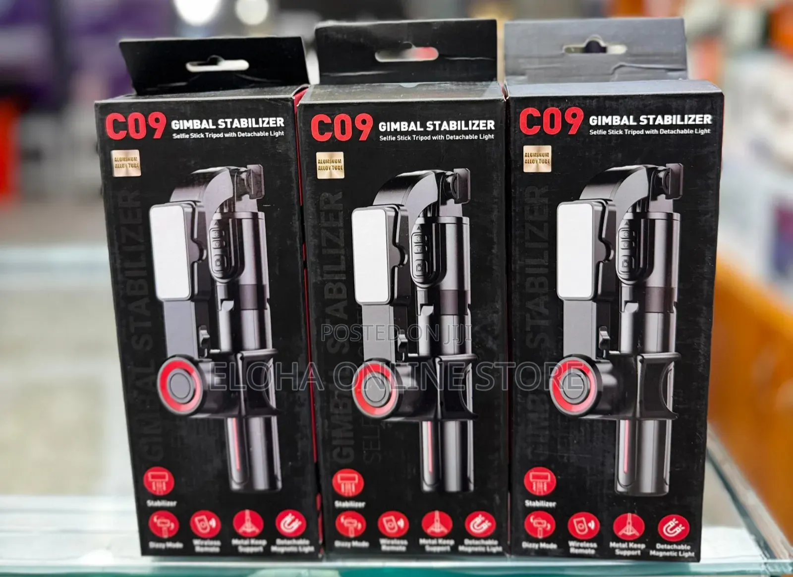 C09 Gimbal Stabilizer, Selfie Stick, Foldable Wireless Tripod