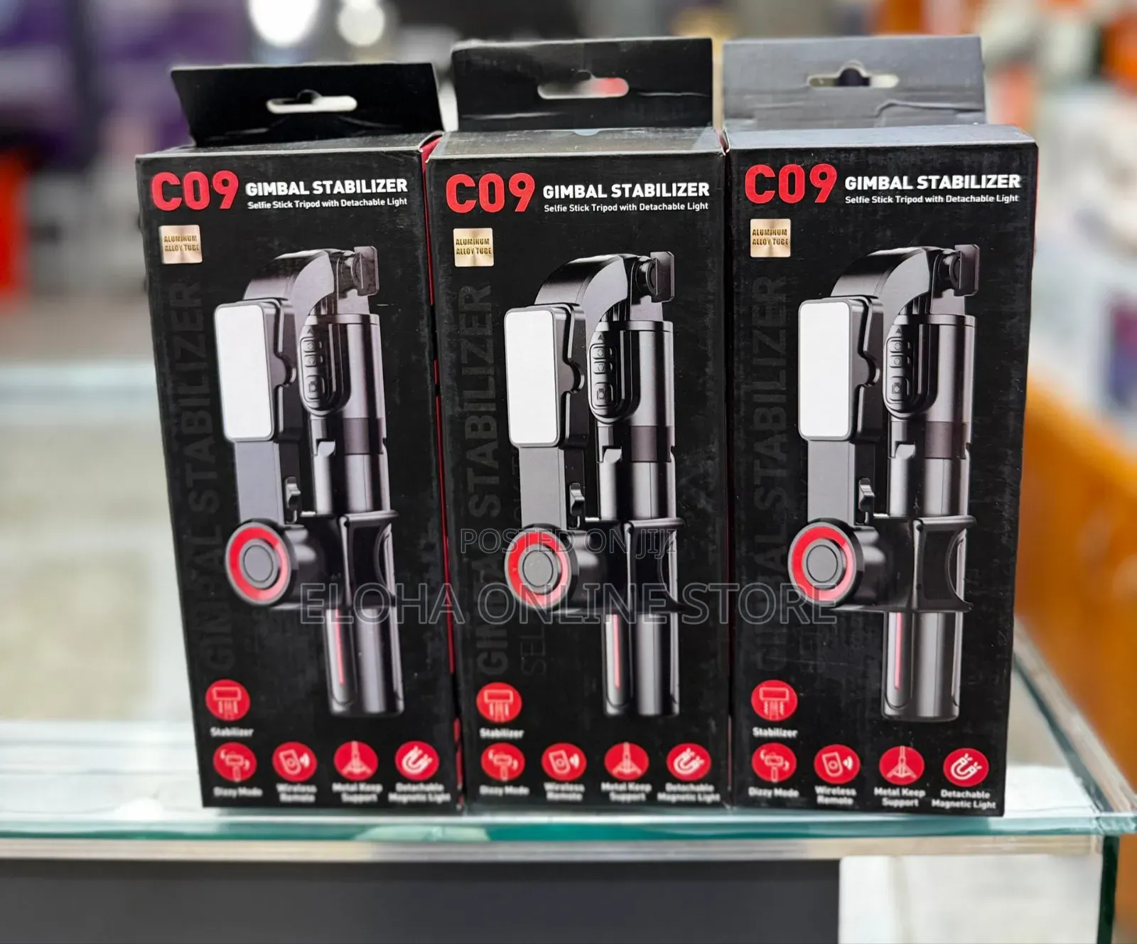 C09 Gimbal Stabilizer, Selfie Stick, Foldable Wireless Tripod
