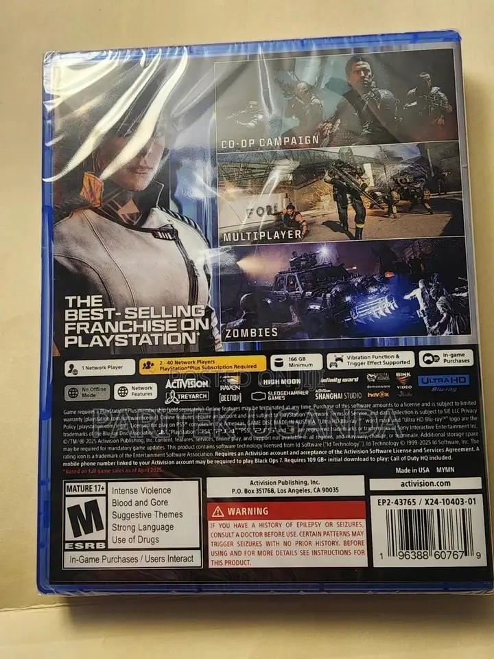 Brand New Ps5 Call of Duty Black Ops 7 Game Playstation 5 Digital Ver.