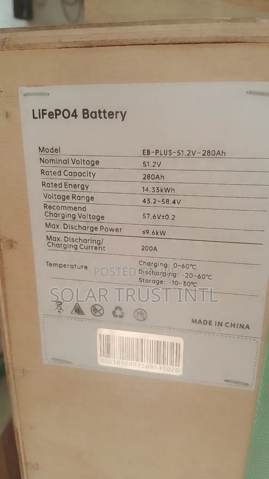 15kwh Sumry Lithium Ion Battery