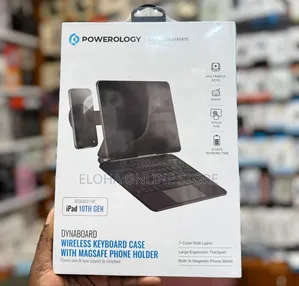 Powerology Dynaboard Wireless Keyboard Case With Magsafe Phone Holder