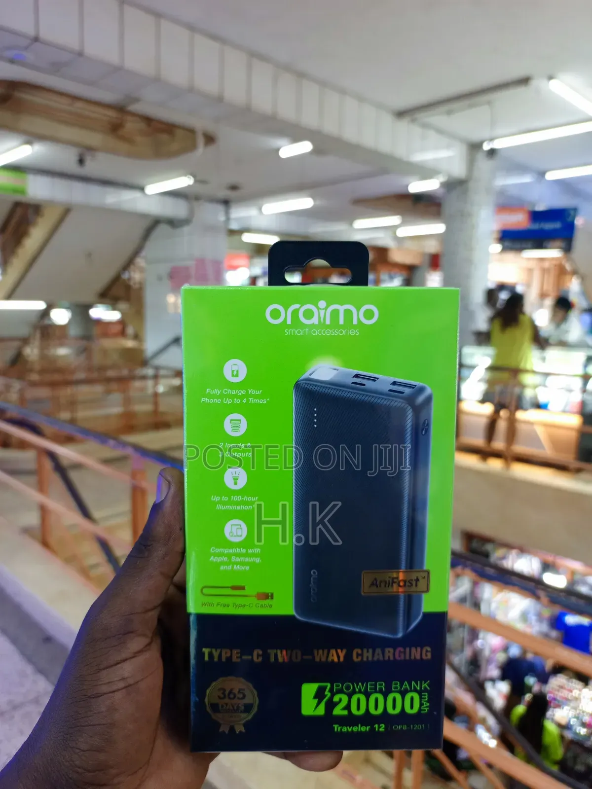 Oraimo Anifast Traveler 12 Power Bank 20,000mah Fast Charging