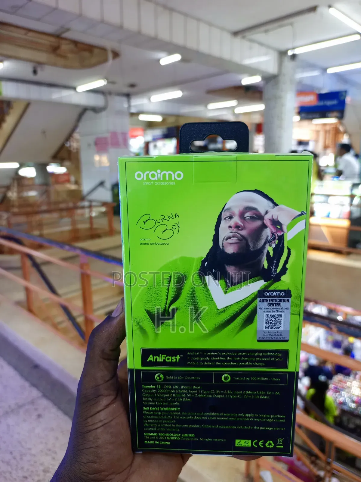 Oraimo Anifast Traveler 12 Power Bank 20,000mah Fast Charging