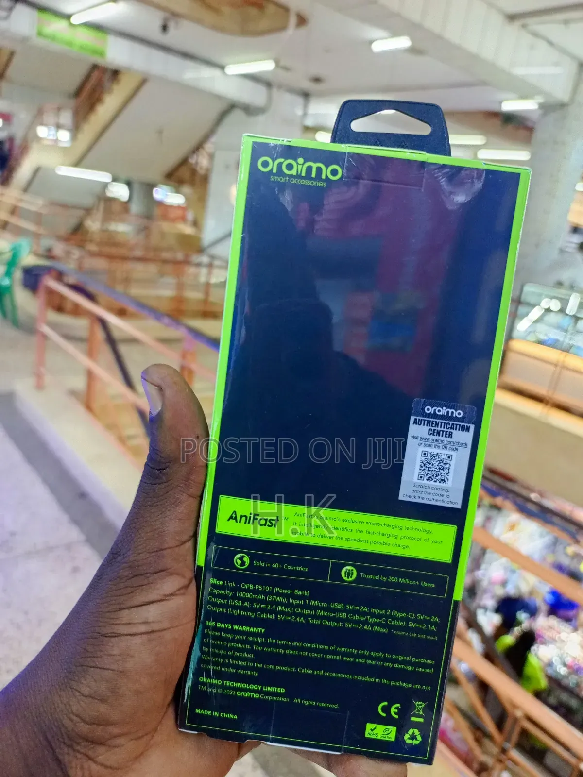 Oraimo Slice Link 10,000mah 12w Power Bank, Opb-p5101