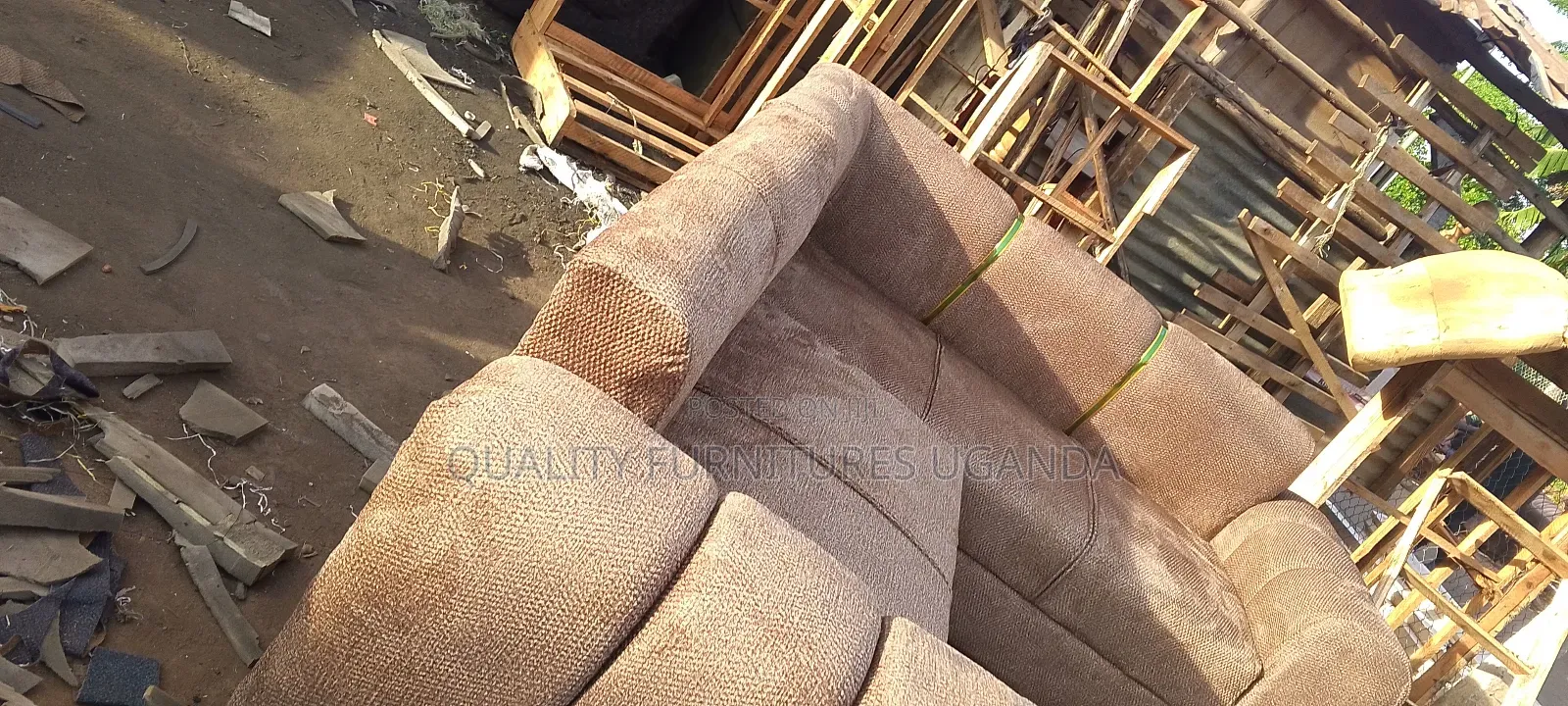 Light Brown 5 Sitter Sofa Set