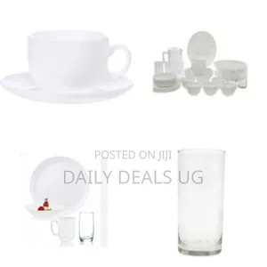 46-Piece Set of White Dinnerware