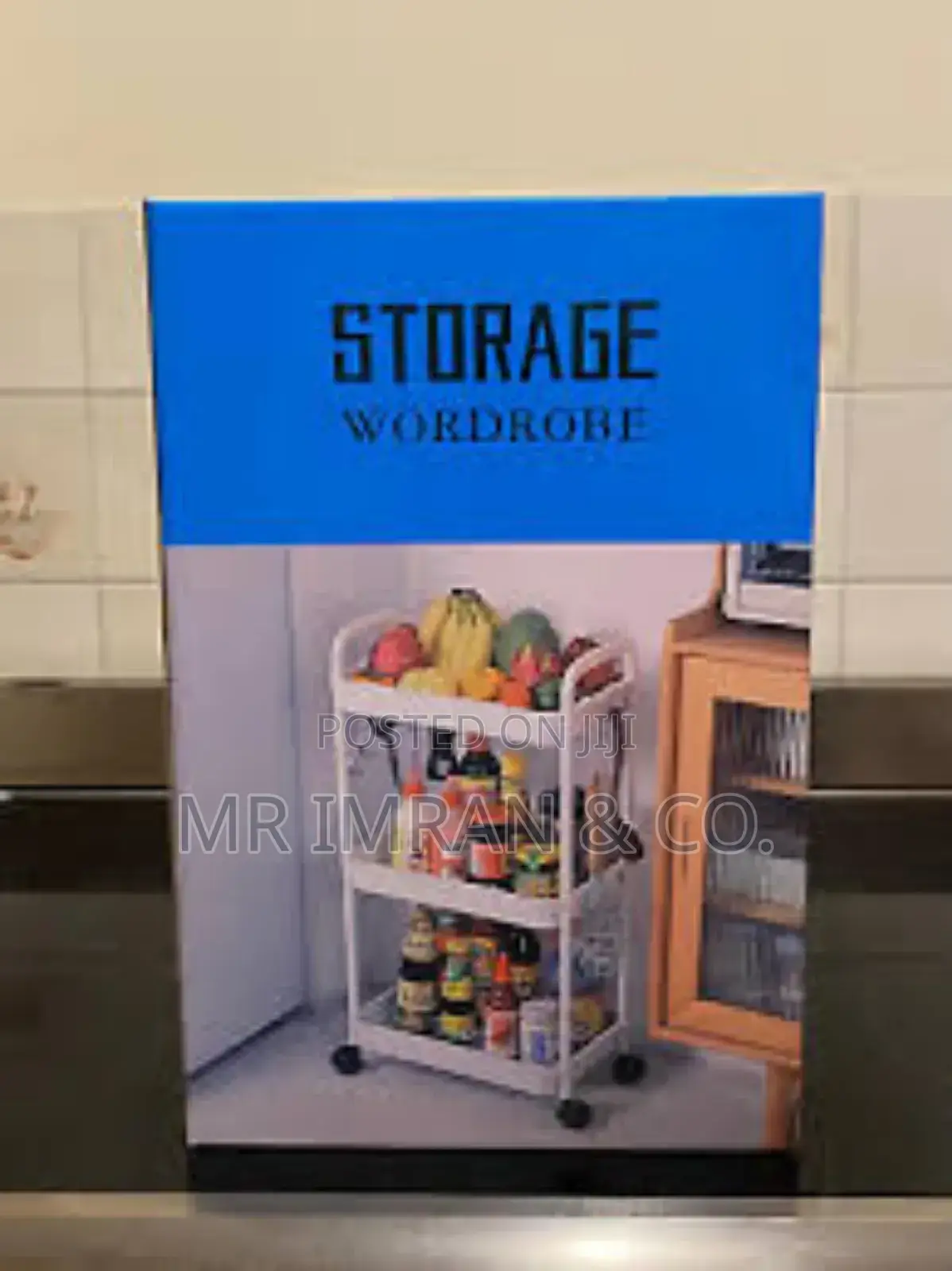 Solejazz 3-Tier Rolling Storage Cart.