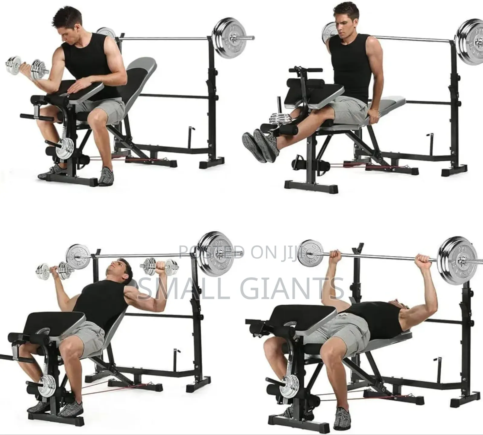 Multifunctional Adjustable Weight Lifting Bench Press Set