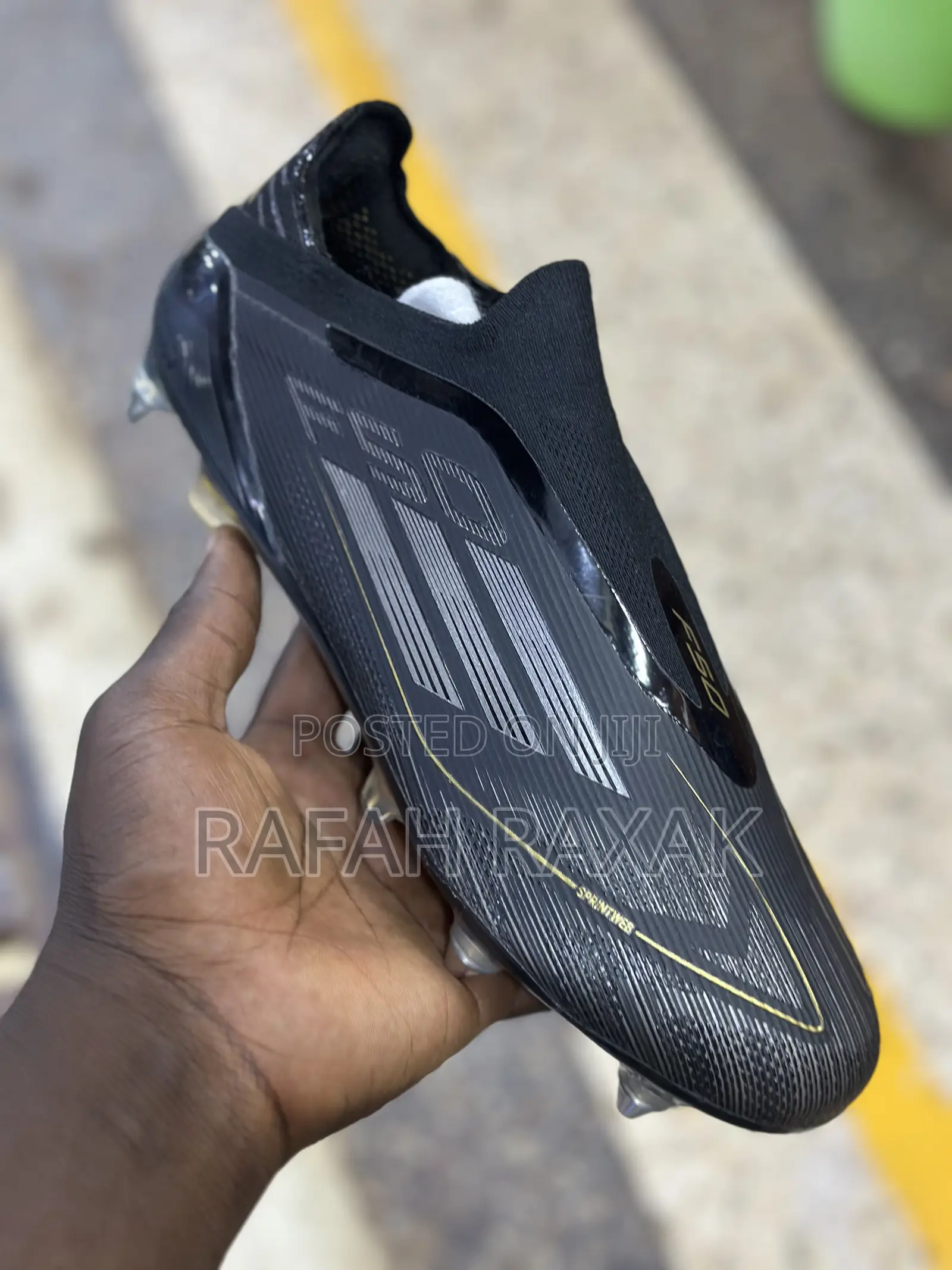 Original Adidas F50 Elite Laceless Fg Metallic Studs Football Boots
