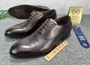Men’S Dark Tan Franco Banetti Oxford Gentle Shoes