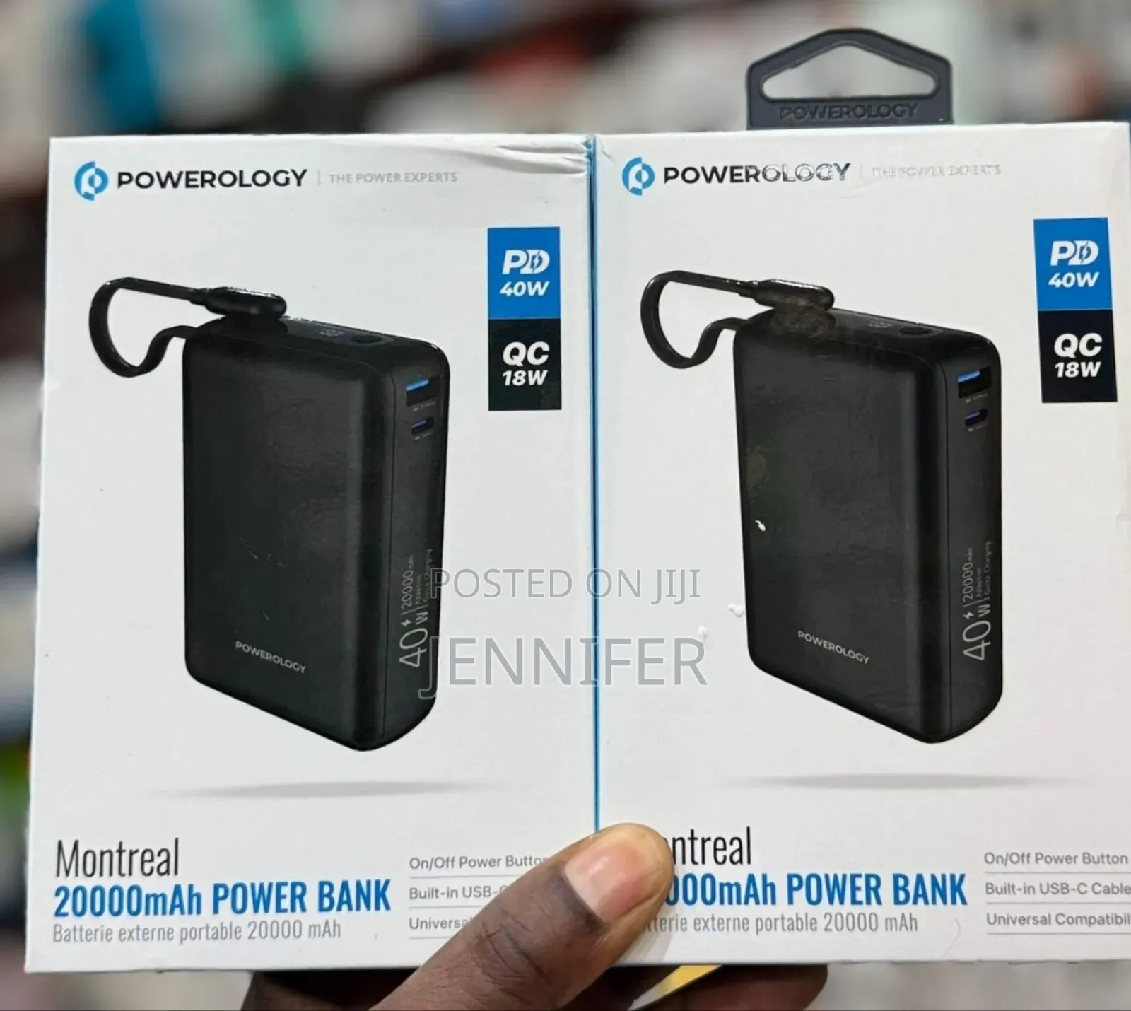 Powerology Montreal 20,000mah Power Bank 40w Pd