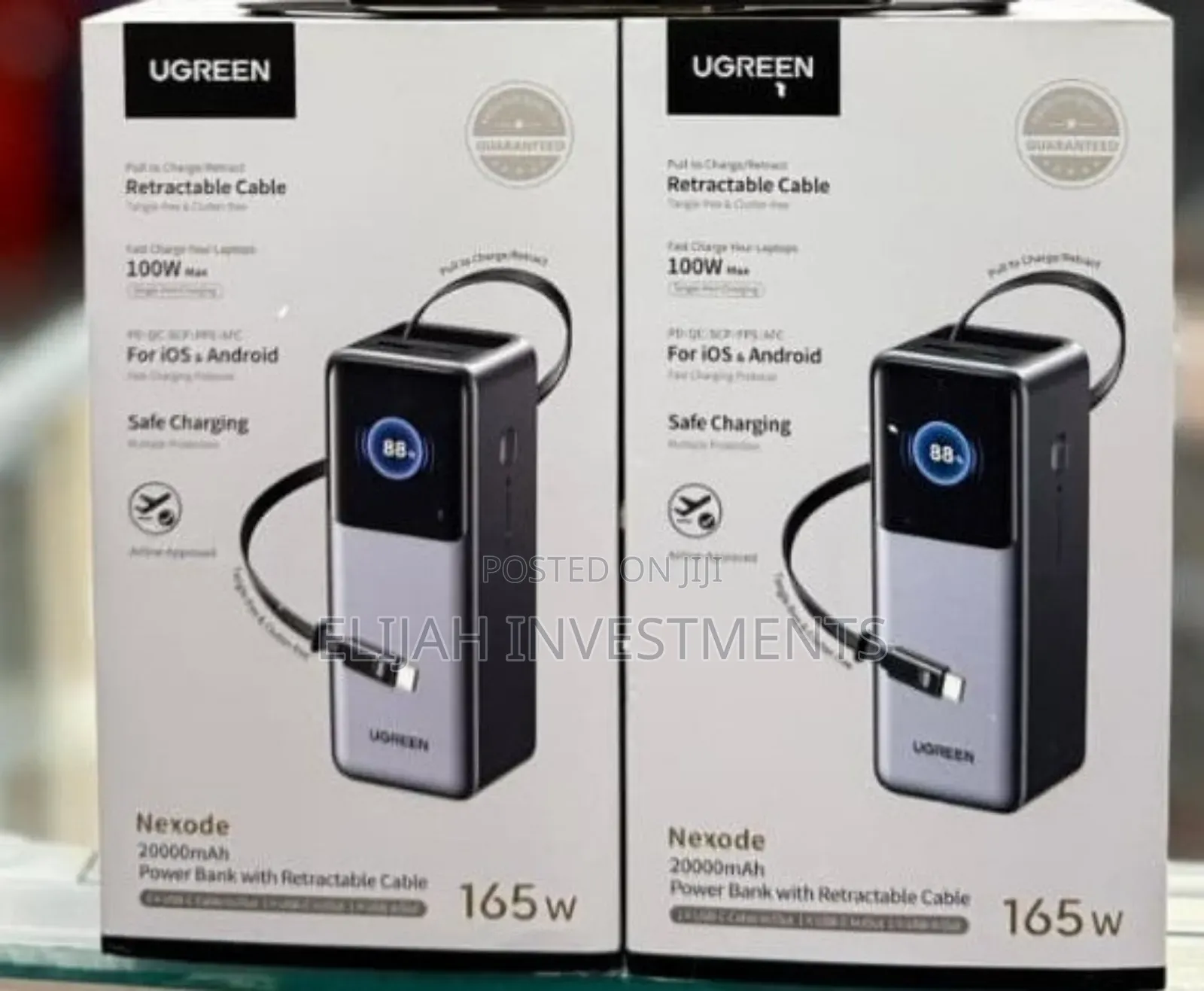 Ugreen Nexode Power Bank 20000mah 165w With Retractable Usb-C Cable