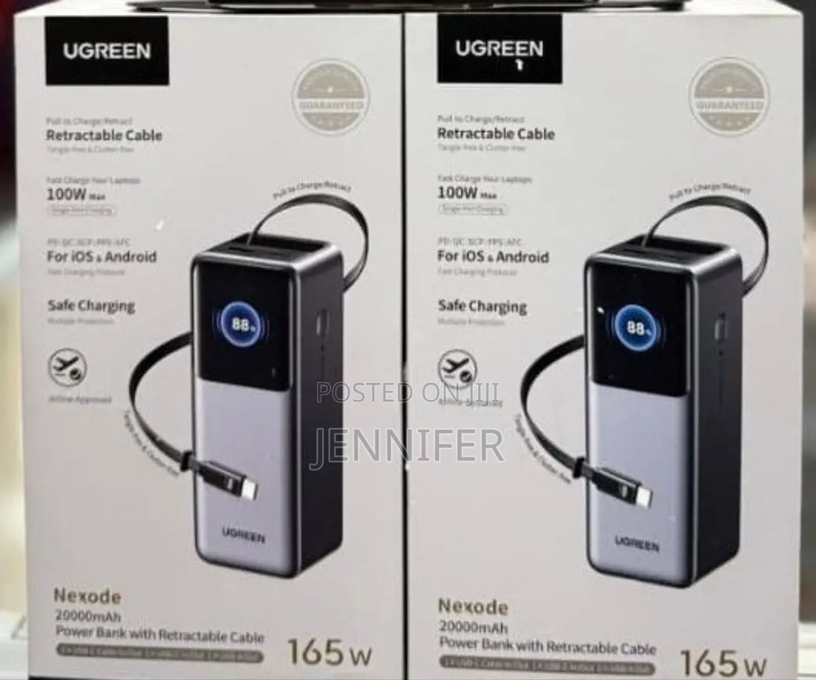 Ugreen Nexode Power Bank 20000mah 165w With Retractable Usb-C Cable
