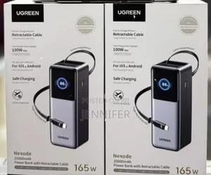 Ugreen Nexode Power Bank 20000mah 165w With Retractable Usb-C Cable