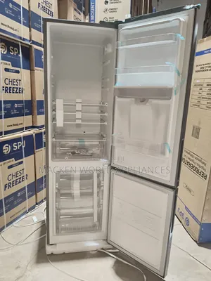 379 Liter SPJ Double Door Fridge With Bottom Freezer, Water Dispenser