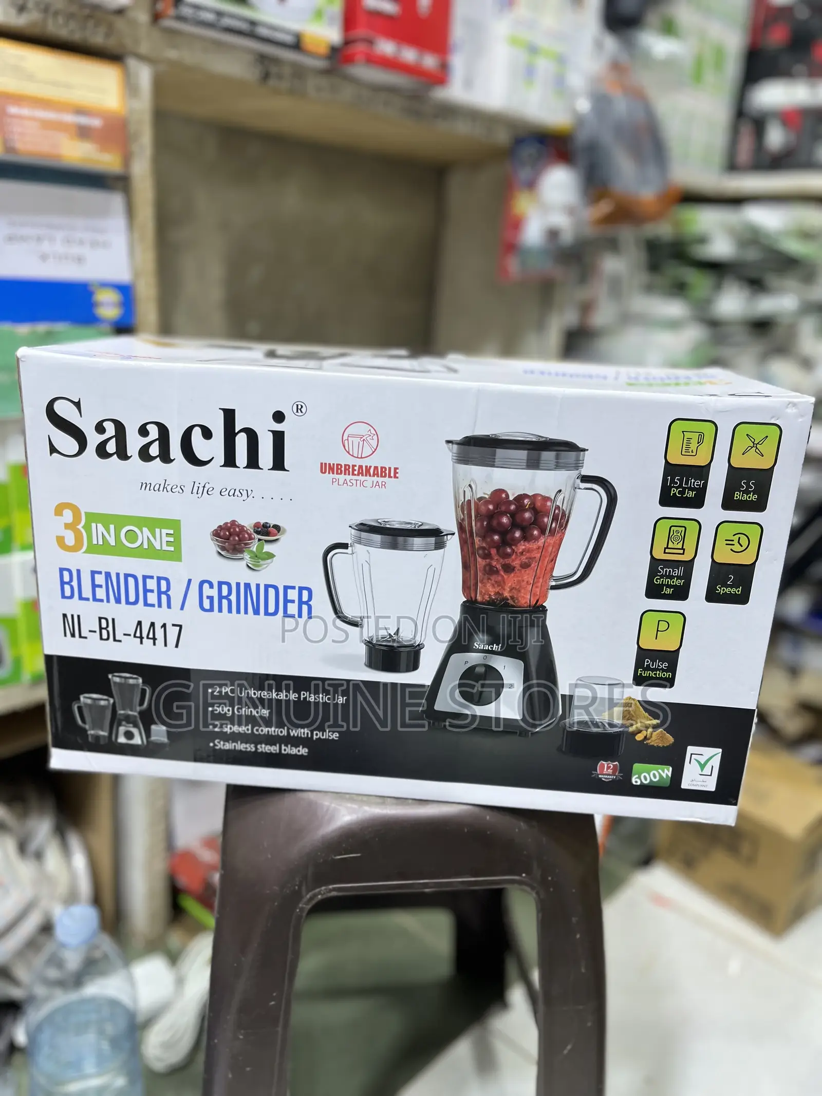 Saachi 3in1 Juice Blender With Unbreakable Jar